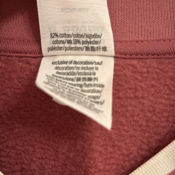 VICTORIA’S SECRET Fleece Vneck Pullover Mauve Pink Size Medium EUC - Picture 6 of 6